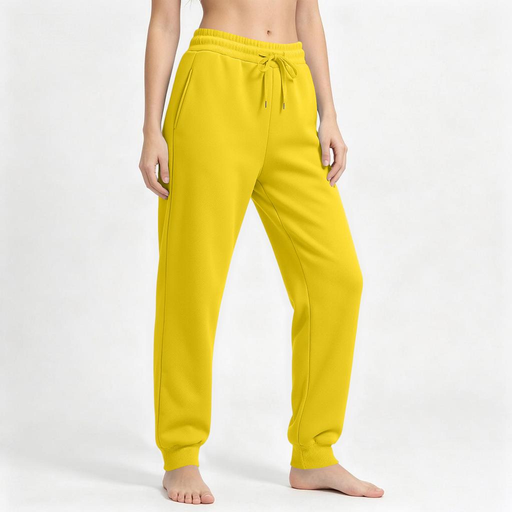 Women's Casual Color Drawstring Sweatpants with Pockets for Everyday Wear