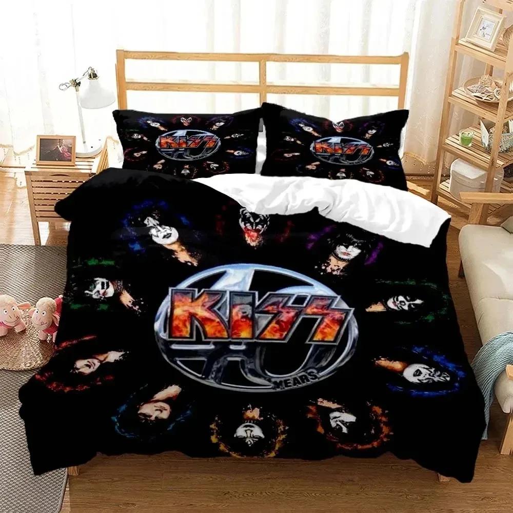 Kuss Band Rock 3D Printed Bedding For Boys Queen Bedding Set Soft And Comfortable King Size Bedding Set