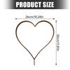 Metal Heart Shape Outside Garden Stake Decorative Plant Stake Easy Installation Rusted Iron Stake for Yard Outdoor