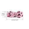 1pcs Spa Headband with  Bow for Women, Facial Makeup Headbands, Soft Coral Wool Headbands for Showering, Face Washing, Hair Acce