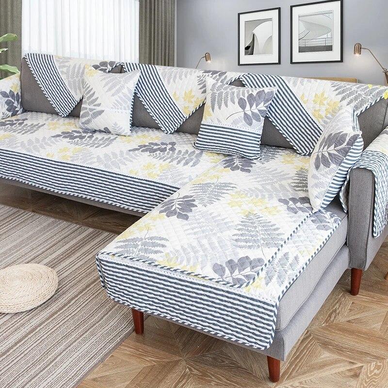 Four Seasons General Non-slip Small Floral Fabric Spring Cover Towel Covers Cloth Cotton Pastoral Style Sofa Cushions