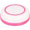 Plat Cuisines Tataway Bol en Plastique Rose et Blanc Disney pour Filles Princesses Cendrillon Ariel Belle avec Base Antidérapante