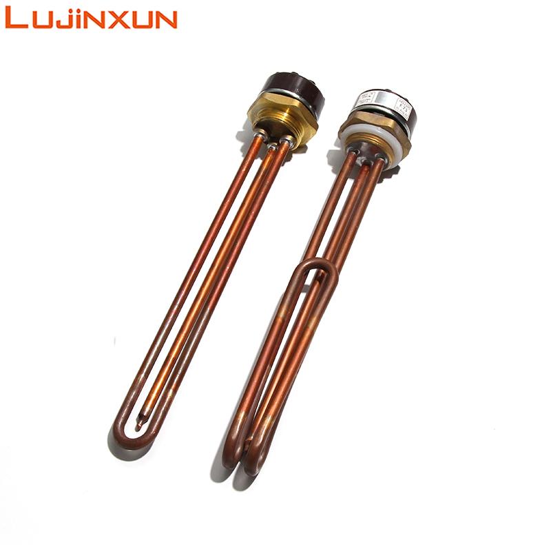 Resistencia calefactora eléctrica tubular LUJINXUN DN32 de 1,25", 250 V 50 Hz TEN con regulador de temperatura de 1,5 kW/2,5 kW/3 kW/4 kW (1 unidad)