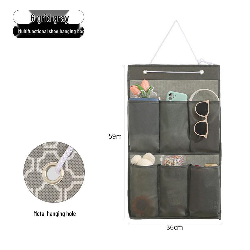 Wall-Mounted Fabric Hanging Organizer with Pockets - Essential Over-the-Door Storage for Dorms and Homes