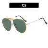 Classic Punk Pilot Sunglasses Women Men Luxury Designer Vintage Big Frame Metal UV400 Sun Glasses