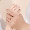 Couples Finger Ring Lvers Lozenge Micro Set Gem Jewelry Adjustable Pair Of Tone Color Rings Men Women Festival Birthday Souvenir GiftFashion