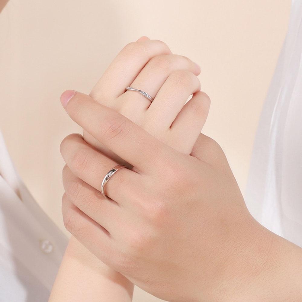 Couples Finger Ring Lvers Lozenge Micro Set Gem Jewelry Adjustable Pair Of Tone Color Rings Men Women Festival Birthday Souvenir GiftFashion