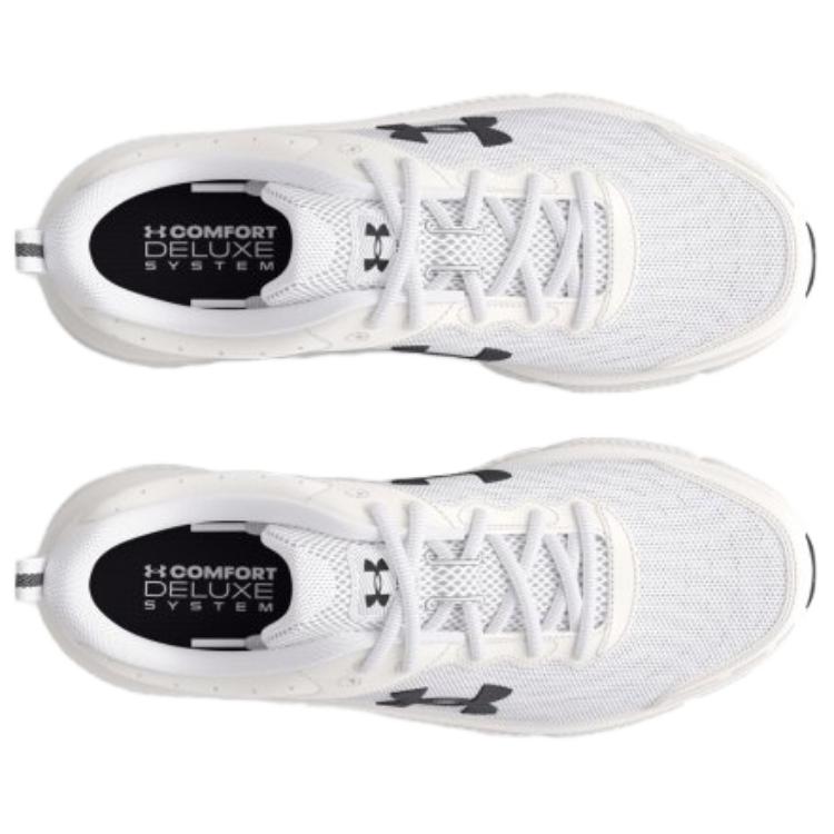 Under Armour Charged Assert 10 White Black Women Sneakers 3026179-104