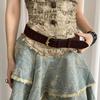 Vintage Wide Waist Belt Y2k Dress Jeans Belt American Women's Belt  Streetwear