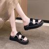 Platform Sandals Women's Summer Wear 2025 New Fairy Style Roman Shoes Pearl Soft Sole Beach Cool Slippers