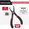 30° Push Pin Pliers Removal Plastic Poly Rivet w/Center Pin Panel Clip Fastener