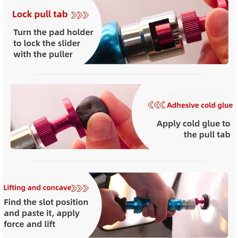 4Pcs Car dent repair tool puller leveling aluminum alloy round gasket puller accessories hail pit dent small pit repair reuse