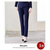 Women's Black Suit Set for Professional Reception & Hotel Work, Spring to Winter Attire.