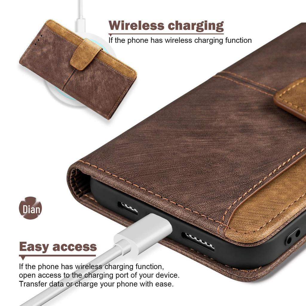 Compatible with Infinix Hot 50/Note 40: Zero10 Flip Leather Case with Card Slot and Stand.
