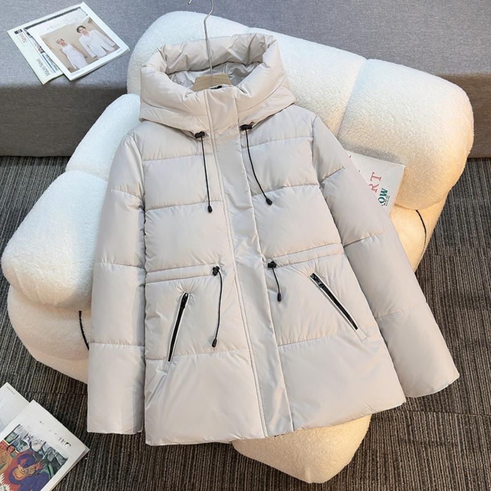 Autumn and Winter Women's Padded Jacket Women's Mid-length Hooded Padded Jacket Thick Padded Jacket Jacket