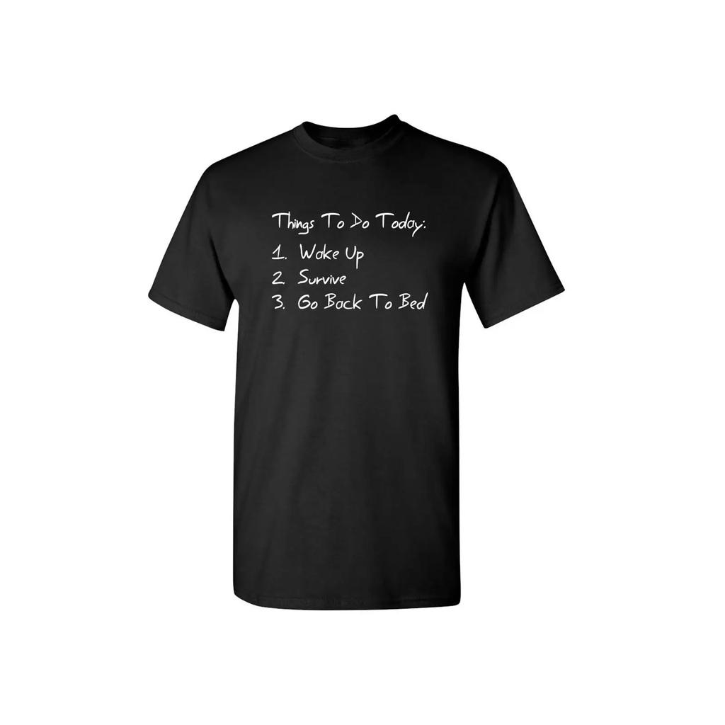 Funny T Shirt Things To Do Today Sarcastic Novelty vintage Washed homme Casual Stylish Top For Everyday Wear graphic Versatile