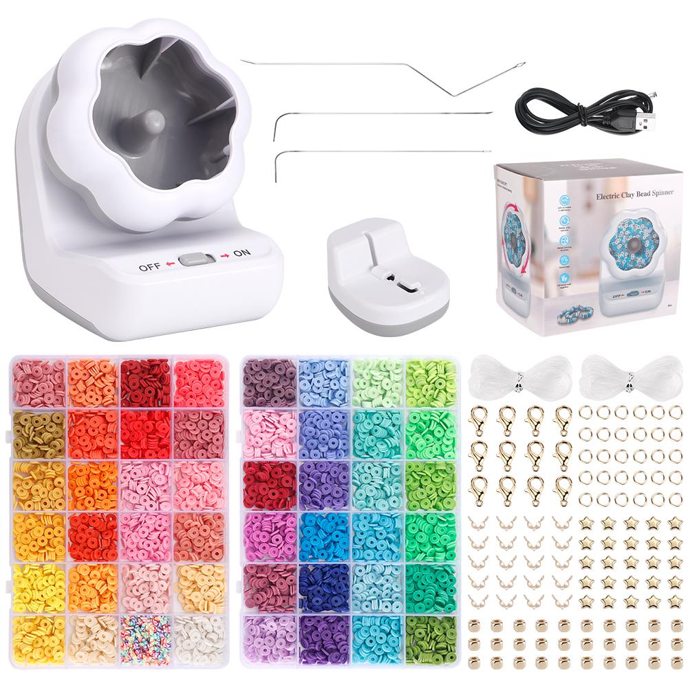 1pc Electric Beading Machine, Multifunction Clay Beads Spinner, DIY Handcrafting Beading Bowl Tools for Making Creative Jewelry