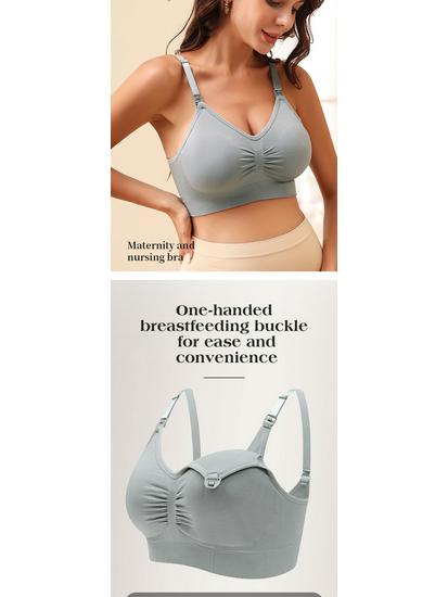 Underwire-Free Front-Opening Nursing Bra: Seamless, Anti-Sagging Maternity Support
