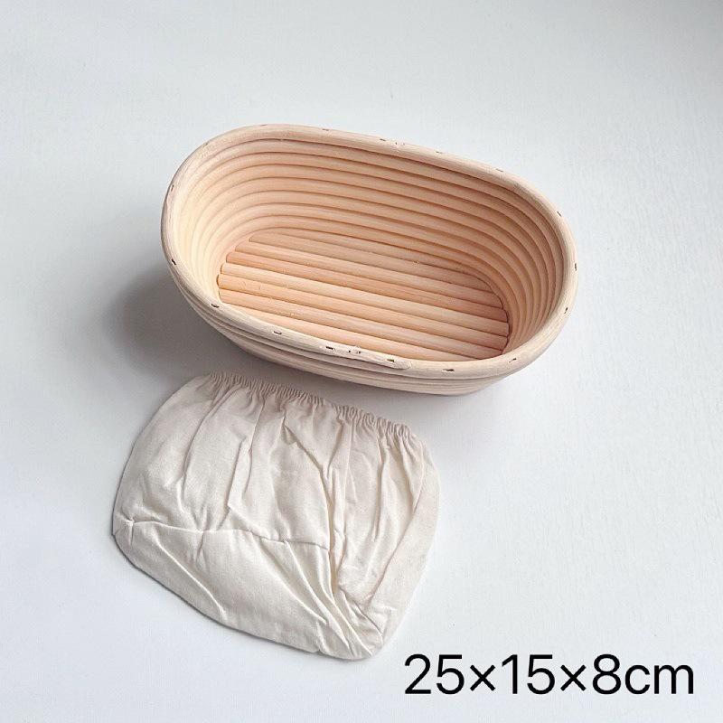 Coș European din Ratant Vietnamez pentru Fermentare - Instrument Rustic pentru Coacerea Pâinii