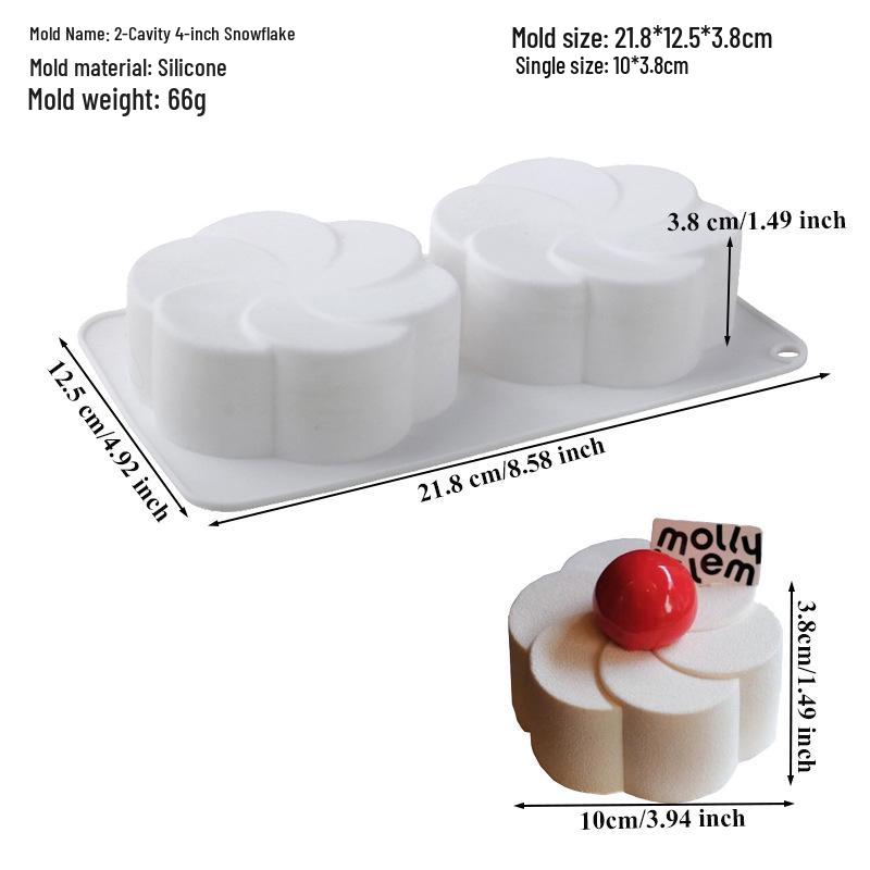 Shenhong Christmas Silicone Mold: 6-Cavity Tree & Santa Decorations for Mousse Cake and Chocolate Baking