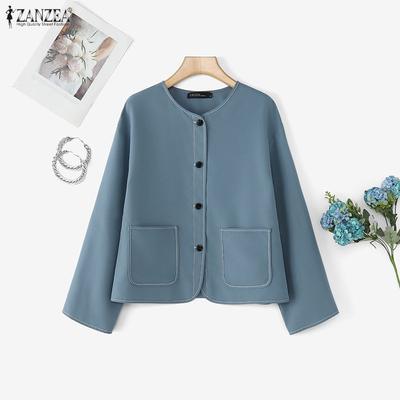 Γυναικεία μπλούζα με στρογγυλή λαιμόκοψη φαρδιά μακρυμάνικη