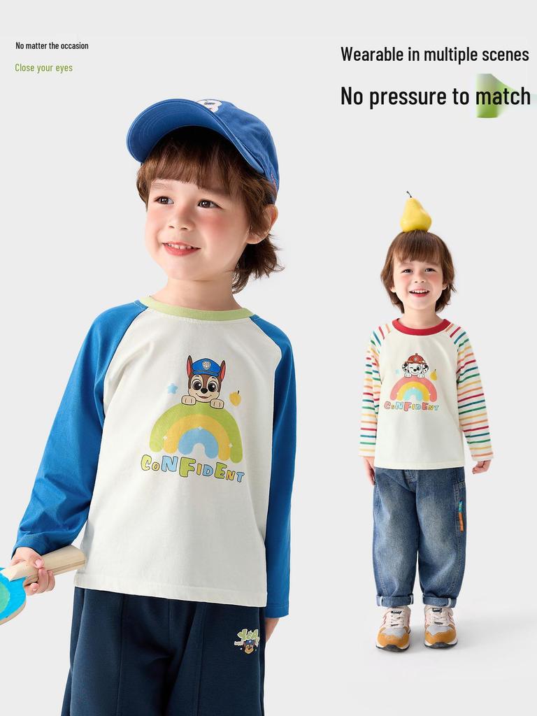 Дитяча футболка з довгим рукавом та круглим вирізом PAW Patrol для хлопчиків та дівчаток - Весна/Осінь Нове надходження