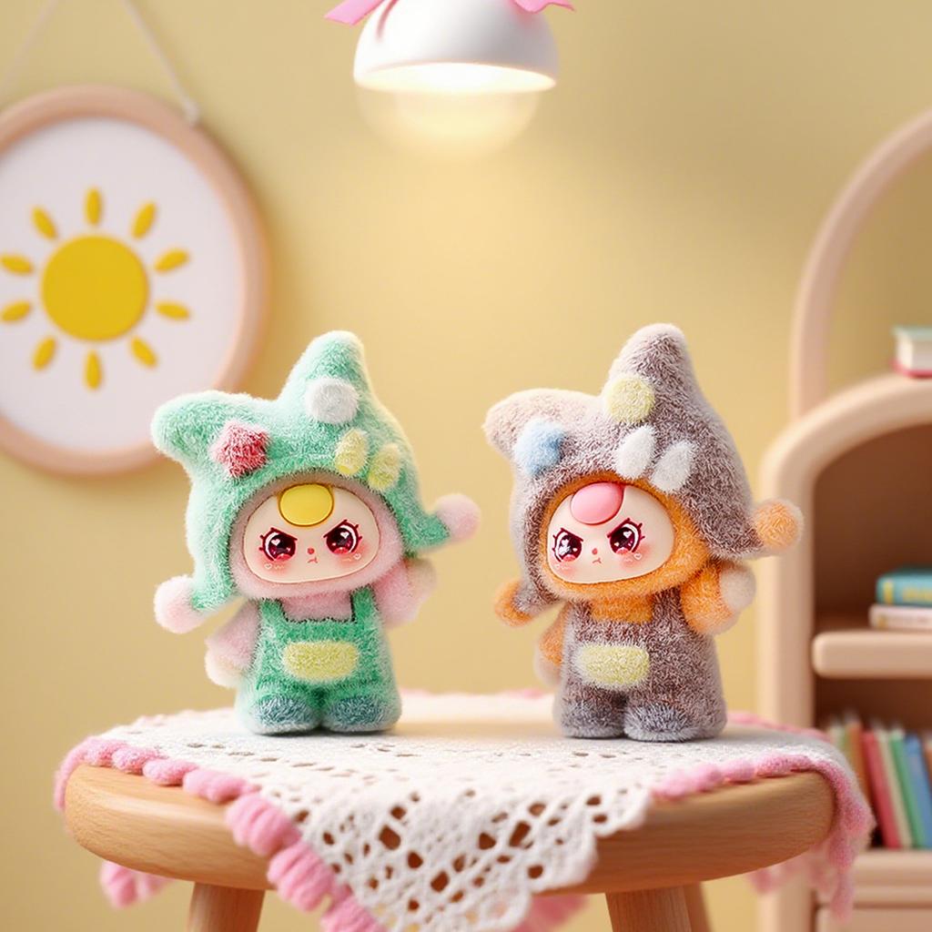 10 Stück/Set Niedliches Baby Drei-Figuren-Spielzeug Mini-Figur Schreibtischdekoration Modell Ornamente Spielzeug Jungen Mädchen Weihnachtsgeschenke