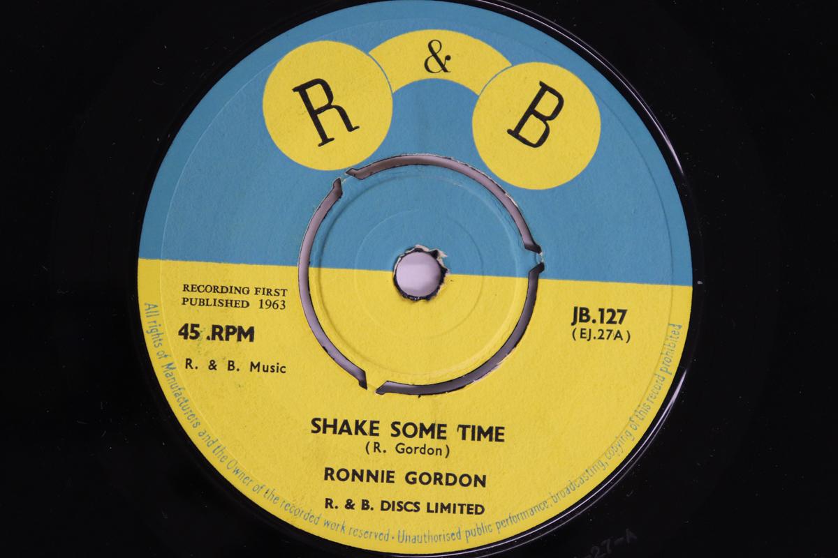 

7inch Record RONNIE GORDON - Shake Some Time / Comin Home JB127 R&B 1963 UK Reggae, Ska & Dub Used