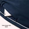 Pure Cotton School Uniform Pants with Two Stripes - Dark Blue and White, for Primary To High School Students