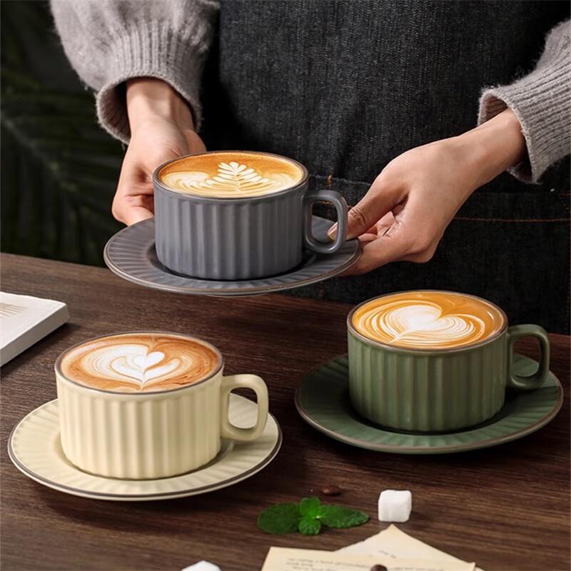Japanese Retro Coffee Cup and Saucer Set