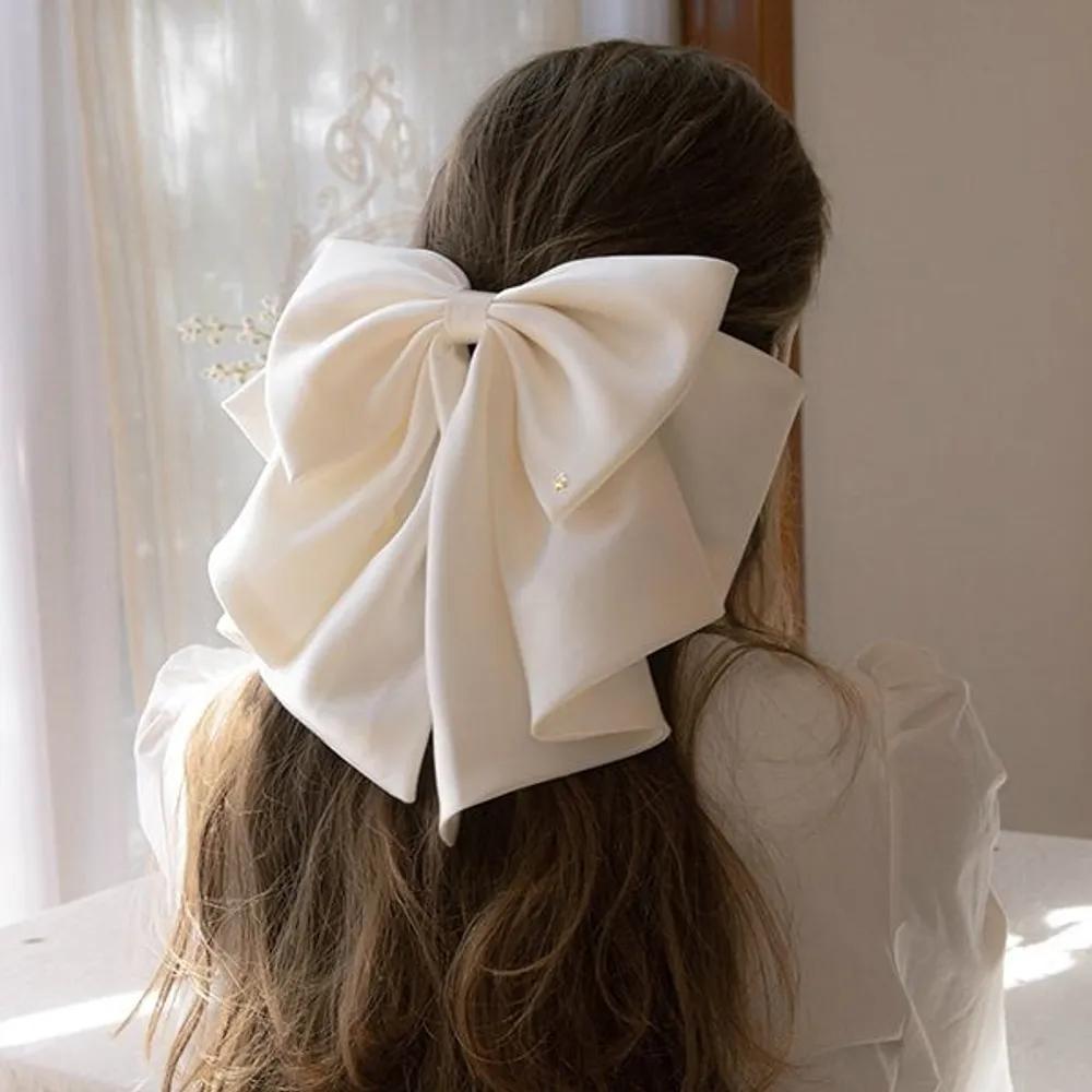 Big Blooming Ribbon Hairpin JP-22-176AB ivory