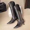Fashion High Heels Women Long Boots Pointed Toe Fashion Designer Shoes Knee High Dress Winter Boots 2025 New Sexy Pumps Mujer De Botas