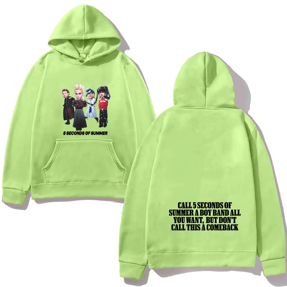 5 Seconds of Summer NEW Album Hooded Grunge Autumn Winter Gothic Sweatshirt with Hooded Fleece Clothes High Quality Top