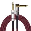 3 Meters/ 10 Feet Musical Instrument Audio Guitar Cable Cord 1/4 Inch Straight to Right-angle Gold-plated TS Plugs guitar parts