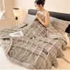 Striped Warm Blankets Soft Sofa Blankets High Quality Quilt  Autumn Winter