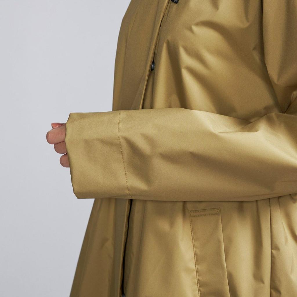 Compact Aquablock and Kelp Size M Raincoat, Water-Resistant, Breathable, Water-Repellent, B2MEC260, Women's, Beige,