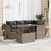 Vidaxl 5-Cz. Garden Lounge Set, Cushions, Grey PE Rattan
