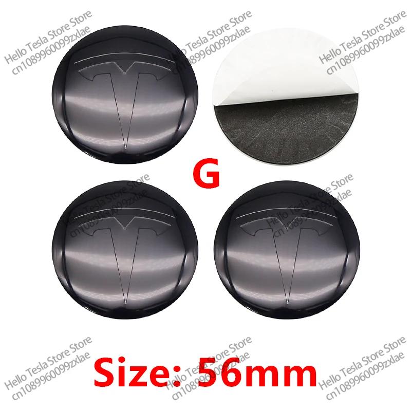 Car Sticker Tesla 4Pcs 56/60mm Car Wheel Center Hub Cap Car Accessorie For Tesla Model 3 2021 S X Y Style Roadster Invader Coil