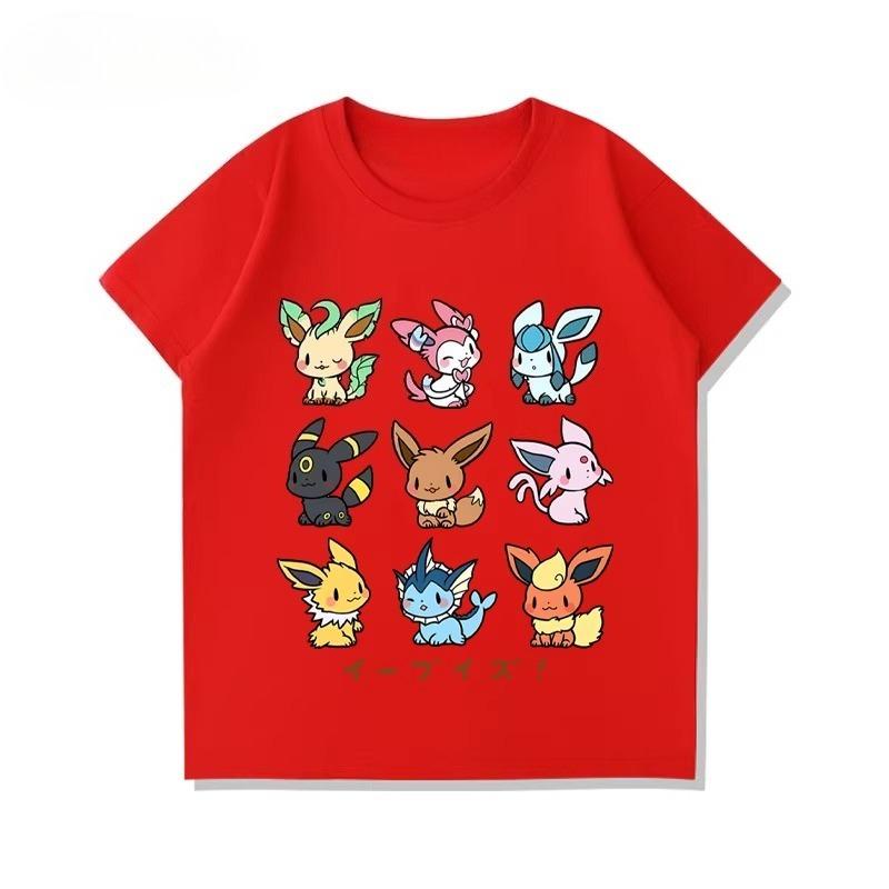 Printing Tshirt Child Boys Summer Crewneck Tops Loose Pure Cotton Tees Kids Cute Print T-shirt Baby Clothes Thin Short Sleeve