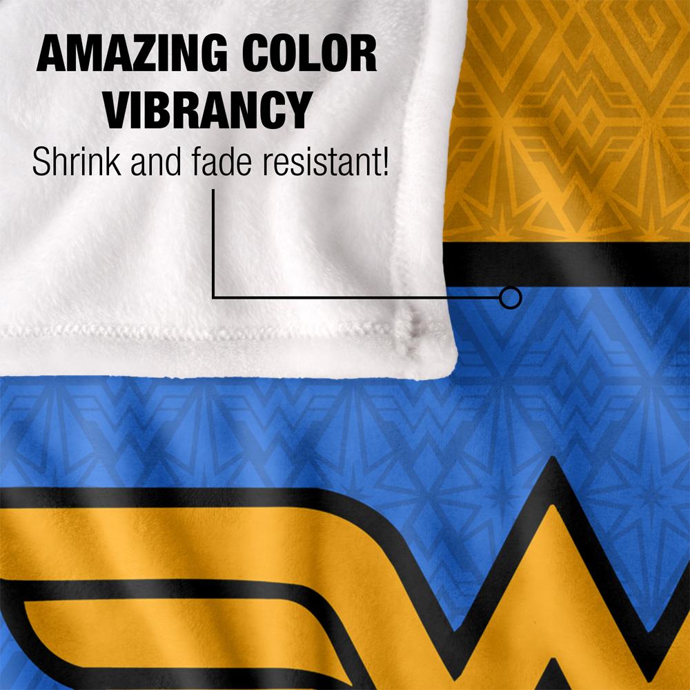Wonder Woman Silky Tricolor Logo Supersoft Blanket