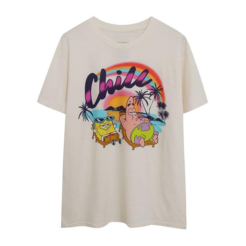 

Омолаживающая пара Короткий рукав Большой размер Повседневный Уютный Мультяшный Picture Color L