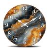 Marble Pattern Luxury Round Wall Clock: Elegant Home Decor for Sophisticated Living Spaces and Offices