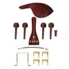 Professional 4/4 Size Violin Fitting Set with Shoulder Rest, Chin Rest, Tuner, Tailpiece, Endpin, and Screws for Practice, Concerts, and Beginners To