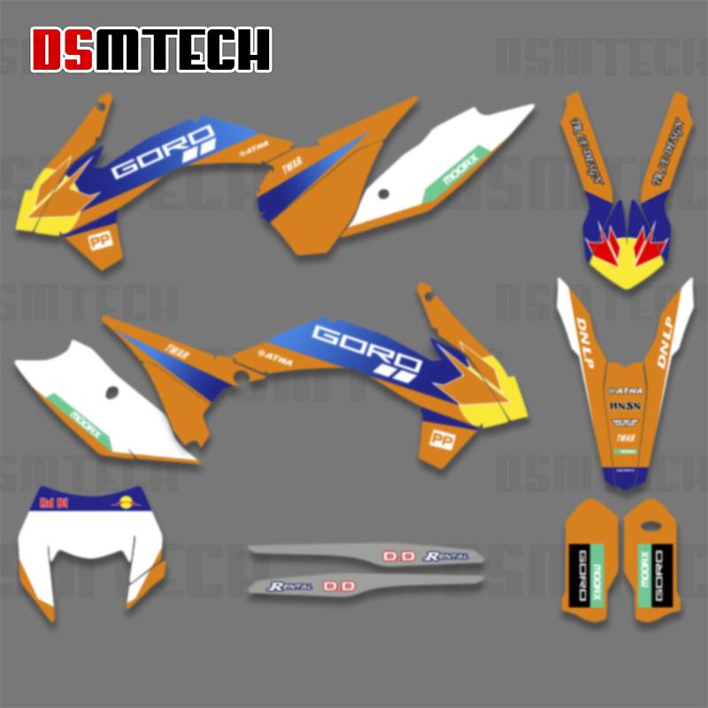 DSMTECH Full Graphics Decals Stickers kits For KTM EXC EXCF XCW 2014- 2016 125-200 250 300 350 450-500 SX SXF 2013-2015