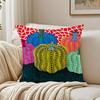 Yayoi Kusama Abstract Art Pumpkin Cushion Cover Linen Pillowcase Soft  for Sofa Bed Home Room Decor
