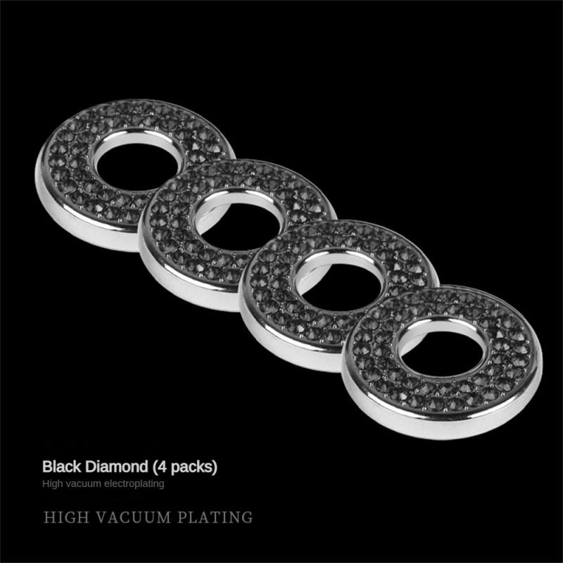 4X For Mercedes Benz E C GLC Class Lift Bolt Sparkle Pull Rod Bling Car Door Lock Pin Ring Cover Crystal