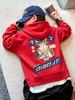 Autumn Winter Cartoon Cat Ramen Back Print Pullover Boys Girls Long Sleeve Hooded Sweatshirt Streetwear Children Warm Top
