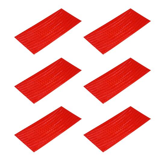 6Pcs Bike Reflective Sticker High Visibility Night Riding MTB Mountain Rode Bicycle Scooter Rim Wheel Helmet Safety Reflector Decal Tape