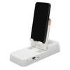 Cell Phone Stand with Bluetooth Speaker HD Surround Sound Adjustable Phone Holder with Speaker White