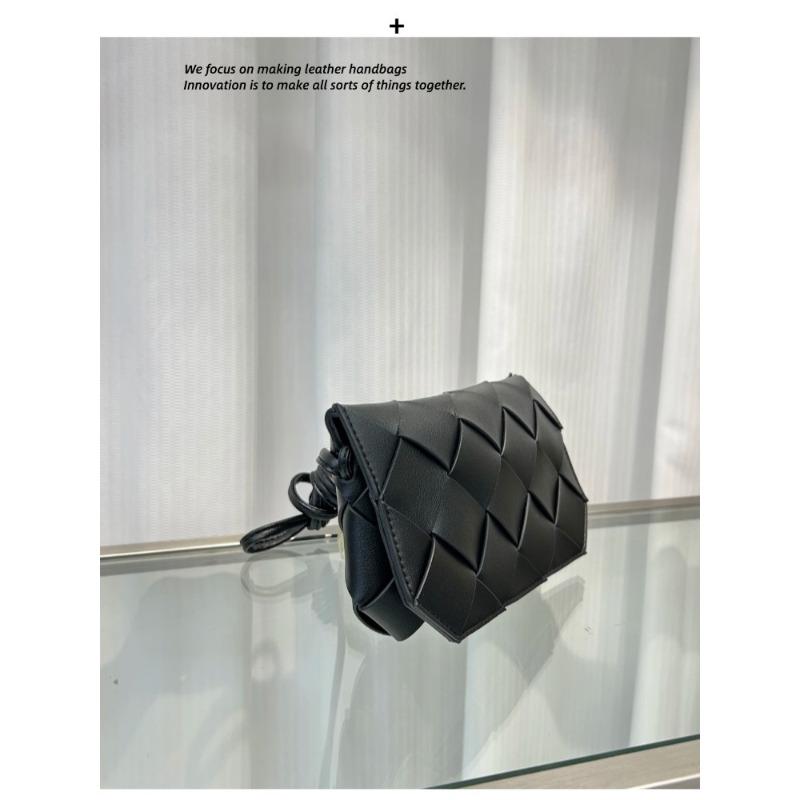 Neue Trendige Leder Handgewebte Clip Tasche Schultergurt Einzelne Schulter Crossbody Handytasche